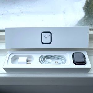 Apple Watch Series 4 44 MM Space Black Stainless Steel Case Black Sport Band